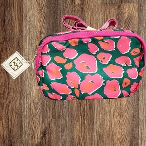 ​NWT Mary Square Leopard Belt Bag Fanny Pack Pink Green